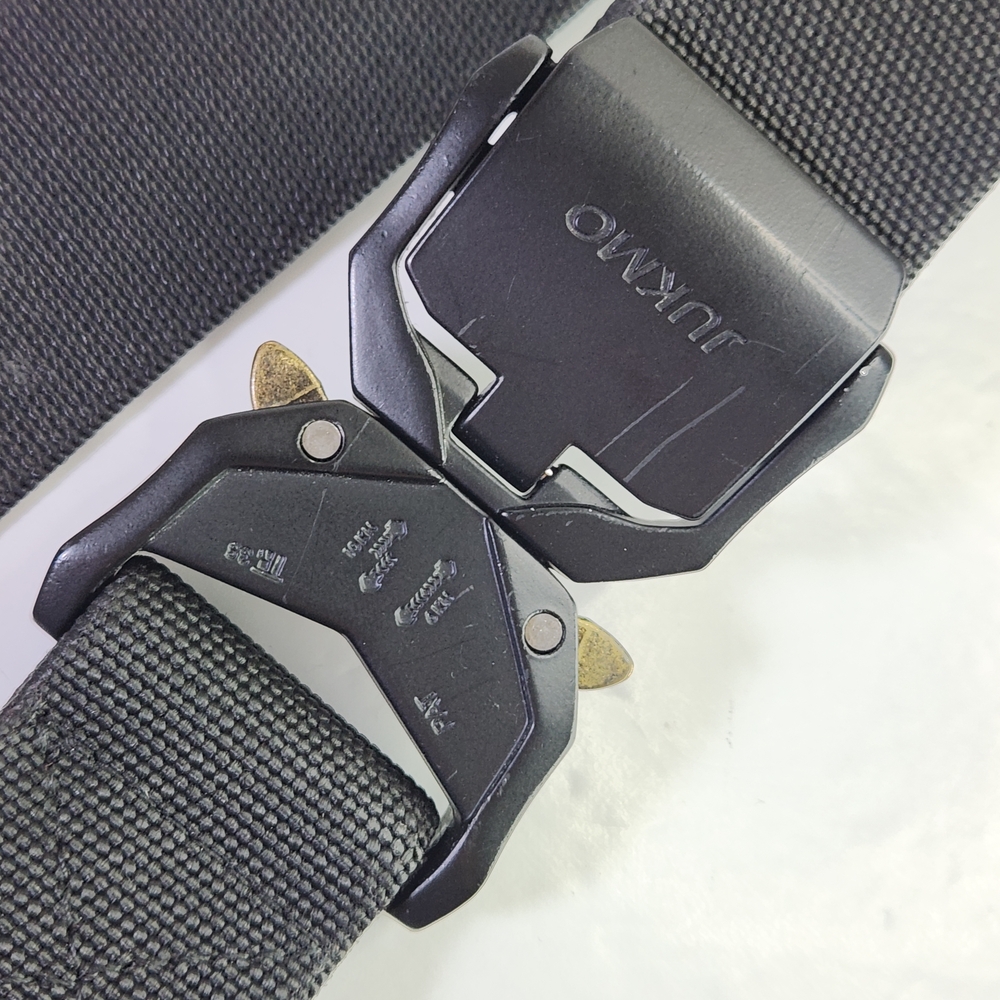 Black Tactical Web Belt with Quick-Release Buckle